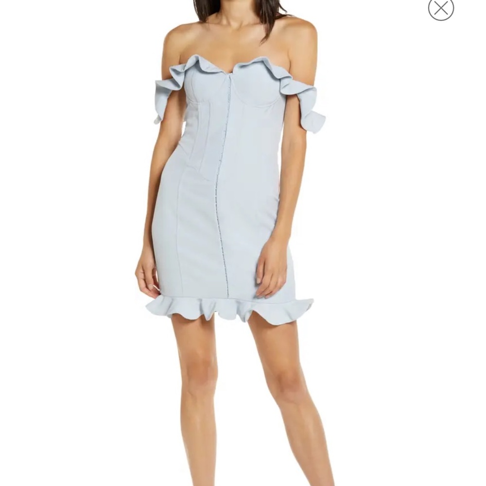 Lavish Alice Ruffle Corset Mini Dress
